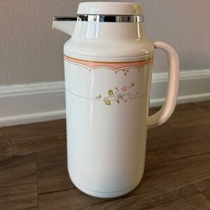 VTG Mikasa entertainer plastic thermos carafe pink floral New in box